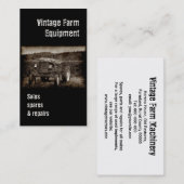 Vintage Traktorgeschäftskarte Visitenkarte (Vorne/Hinten)