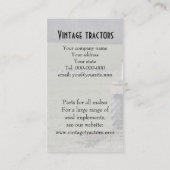 Vintage Traktorgeschäftskarte Visitenkarte (Rückseite)