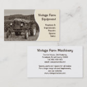 Vintage Traktorgeschäftskarte Visitenkarte (Vorne/Hinten)