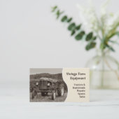 Vintage Traktorgeschäftskarte Visitenkarte (Stehend Vorderseite)
