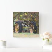 Vintage Traktoruhr - anpassen Quadratische Wanduhr (Zuhause)