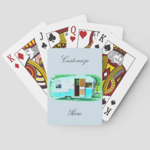 Vintage Tränen-Tropfen-Anhänger Zigeuner-Caravan Spielkarten