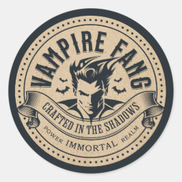 Vintage Tränke Label Vampire Fang Halloween Dekor Runder Aufkleber