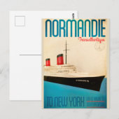 Vintage Transatlantische Postkarte (Vorne/Hinten)