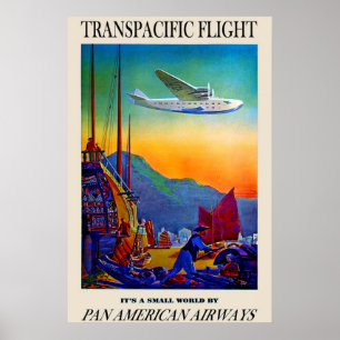 Vintage Transpazifik-Reiseposter Poster