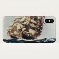 Vintage Transporation, Clipper Ships in rauen Meer