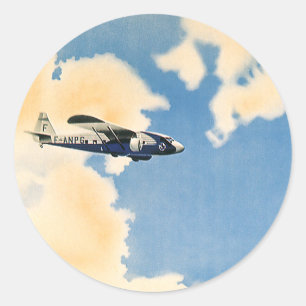 Vintage Transport, Albatros-Flugzeug Runder Aufkleber