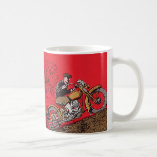 Vintage Transport, Antiquarischer Motorradfahrer Kaffeetasse