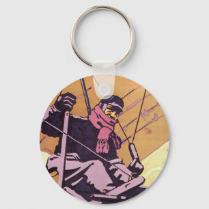 Vintage-Transport-Hang-Gleiter-Flugzeug Schlüsselanhänger