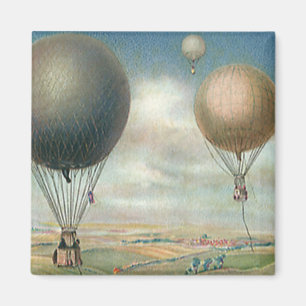 Vintage-Transport Heißluftballons, Luftschiff Magnet