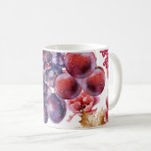 Vintage Trauben Farbe Herbstkarte Kaffeetasse (VorderseiteRechts)