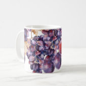 Vintage Trauben Farbe Herbstkarte Kaffeetasse (Vorderseite Links)