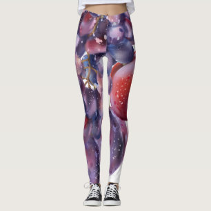 Vintage Trauben Farbe Herbstkarte Leggings