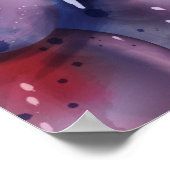 Vintage Trauben Farbe Herbstkarte Poster (Ecke)