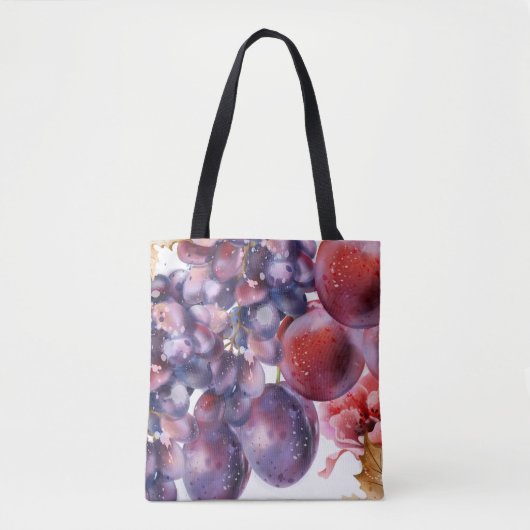 Vintage Trauben Farbe Herbstkarte Tasche (Vorderseite)