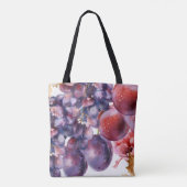 Vintage Trauben Farbe Herbstkarte Tasche (Rückseite)