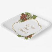 Vintage Trauben Gold Rahmen Dank Erntedank Pappteller (Gewinkelt)