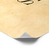 Vintage Trauben Hochzeit Brautparty Willkommen Poster (Ecke)