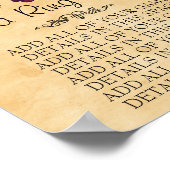 Vintage Trauben Hochzeitsspiele Brautparty Custom Poster (Ecke)