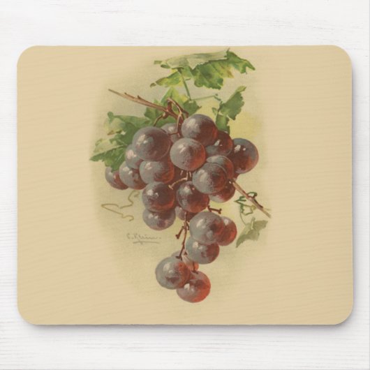 Vintage Trauben Mousepad (Vorne)