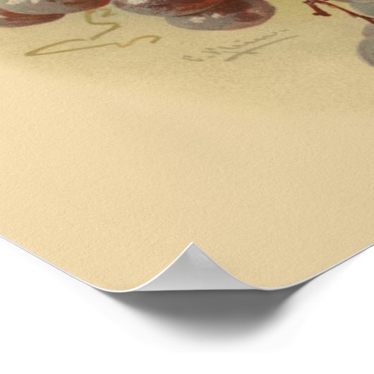 Vintage Trauben Poster (Ecke)