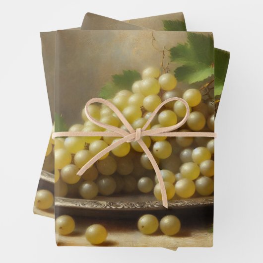 Vintage Trauben Stillleben Geschenkpapier Set (Beispiel)