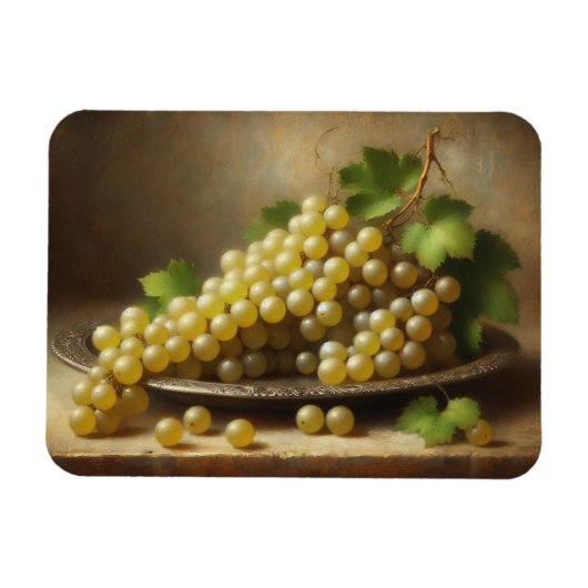 Vintage Trauben Stillleben Magnet (Horizontal)