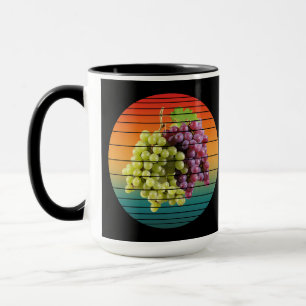Vintage-Traubenfrüchte gesunde vegane Lebensmittel Tasse