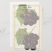 Vintage Traubengeschirr Briefpapier (Vorne/Hinten)