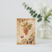 Vintage Traubenkunst Visitenkarte (Stehend Vorderseite)