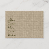 Vintage Traum-Geschäfts-Karte Visitenkarte (Rückseite)