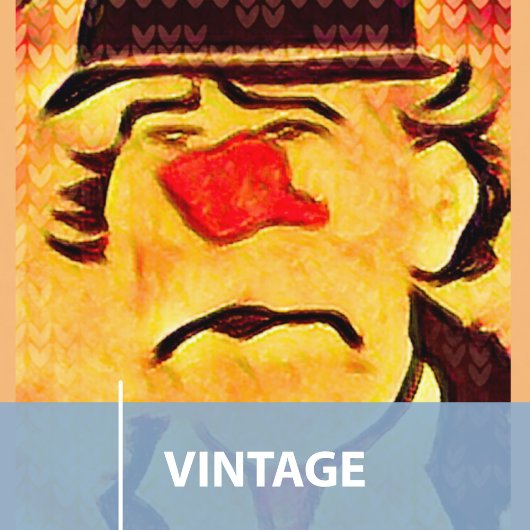 Vintage traurige Clown-Cheers personalisieren Postkarte