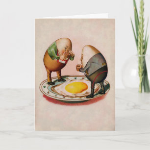 Vintage Traurige Ei Menschen Osterkarte Feiertagskarte