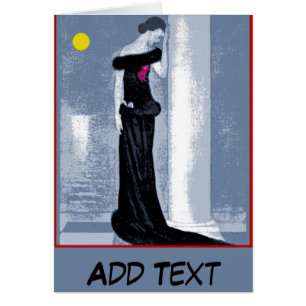 Vintage traurige Frau in Gown