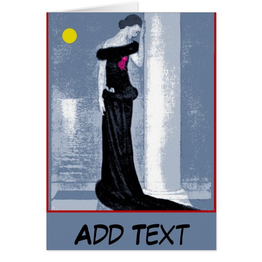 Vintage traurige Frau in Gown (Vorne)
