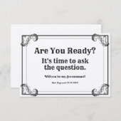 Vintage Trauzeuge-Anfrage Einladung (Vorne/Hinten)