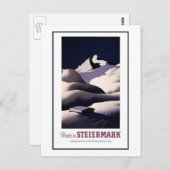 Vintage Travel Advertising for Austria Postkarte (Vorne/Hinten)