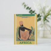 Vintage Travel Africa Retro Tourismus Postkarte (Stehend Vorderseite)