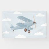 Vintage Travel Airplane Geburtstag Banner (Horizontal)