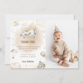 Vintage Travel Airplane Geburtstag Danke Karte (Vorderseite)