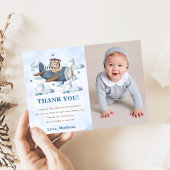 Vintage Travel Airplane Geburtstag Danke Karte