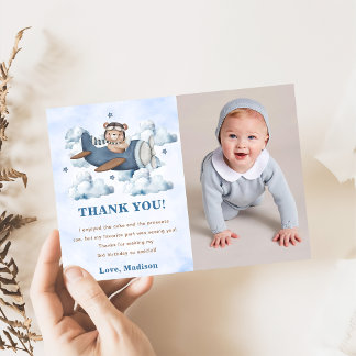 Vintage Travel Airplane Geburtstag Danke Karte