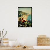 Vintage Travel, Amalfi Italien Poster (Küche)