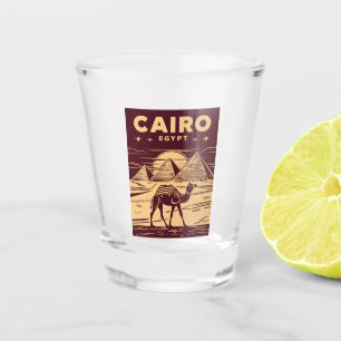 Vintage Travel Ancient Ägypten Pyramide Retro Graf Schnapsglas