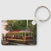 Vintage Travel and Transportation Electric Trolley Schlüsselanhänger (Vorderseite)