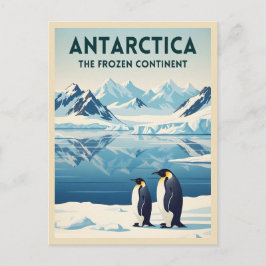 Vintage Travel Antarctica Nature Landscape Retro Postkarte