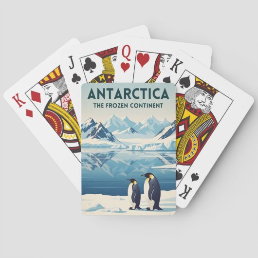 Vintage Travel Antarctica Nature Landscape Retro Spielkarten (Rückseite)