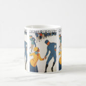 Vintage Travel, Art Deco, Winter Davos Schweiz Kaffeetasse (Mittel)