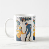Vintage Travel, Art Deco, Winter Davos Schweiz Kaffeetasse (Links)