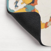 Vintage Travel, Art Deco, Winter Davos Schweiz Mousepad (Ecke)